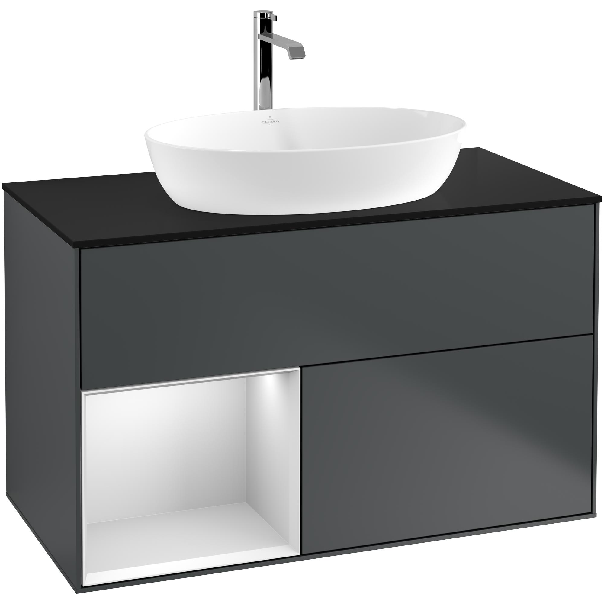 Tvättställsskåp Villeroy & Boch Finion med 2 Lådor Hylla och Bänkskiva för Fristående Tvättställ från Artis & Collaro