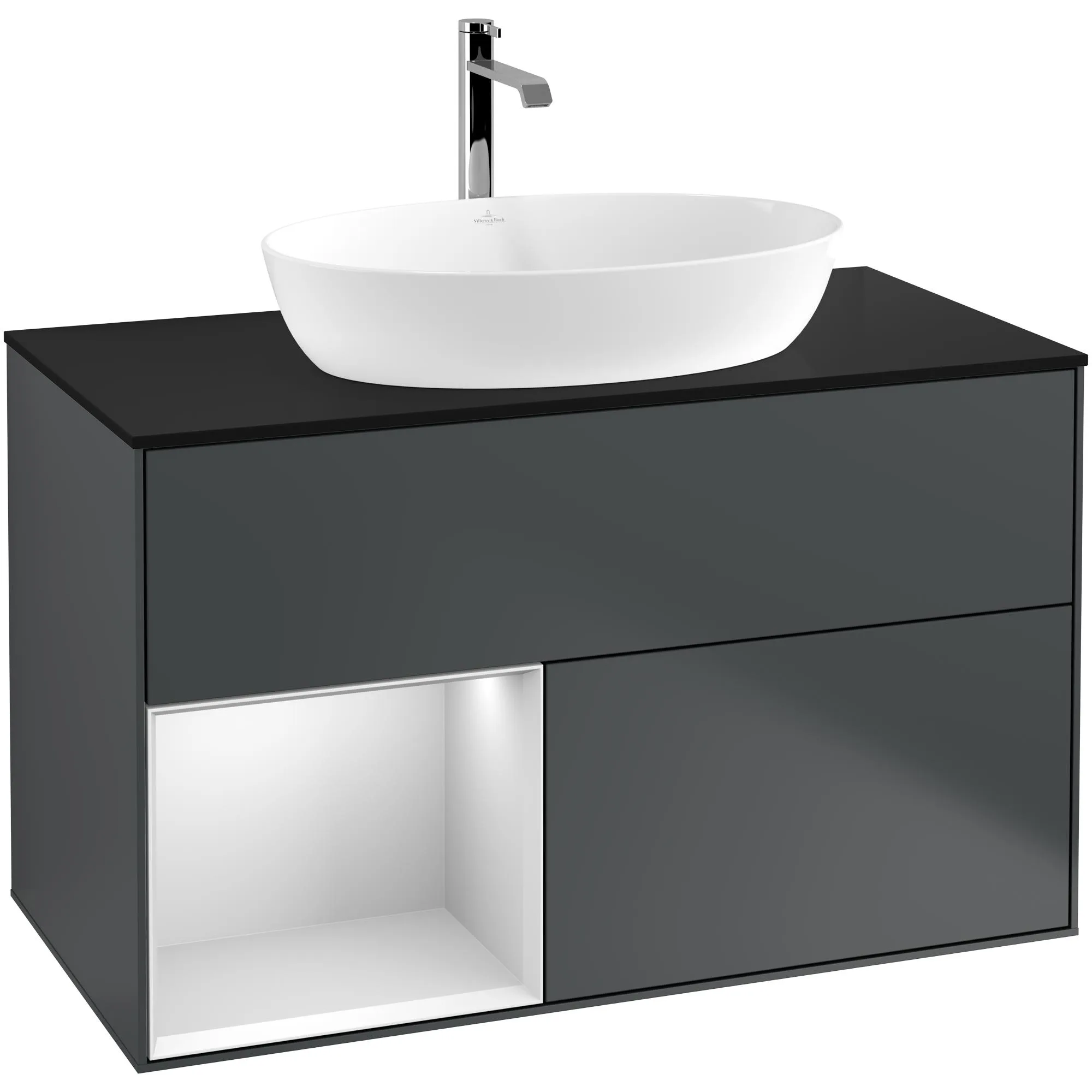 Tvättställsskåp Villeroy & Boch Finion med 2 Lådor Hylla och Bänkskiva för Fristående Tvättställ från Artis & Collaro