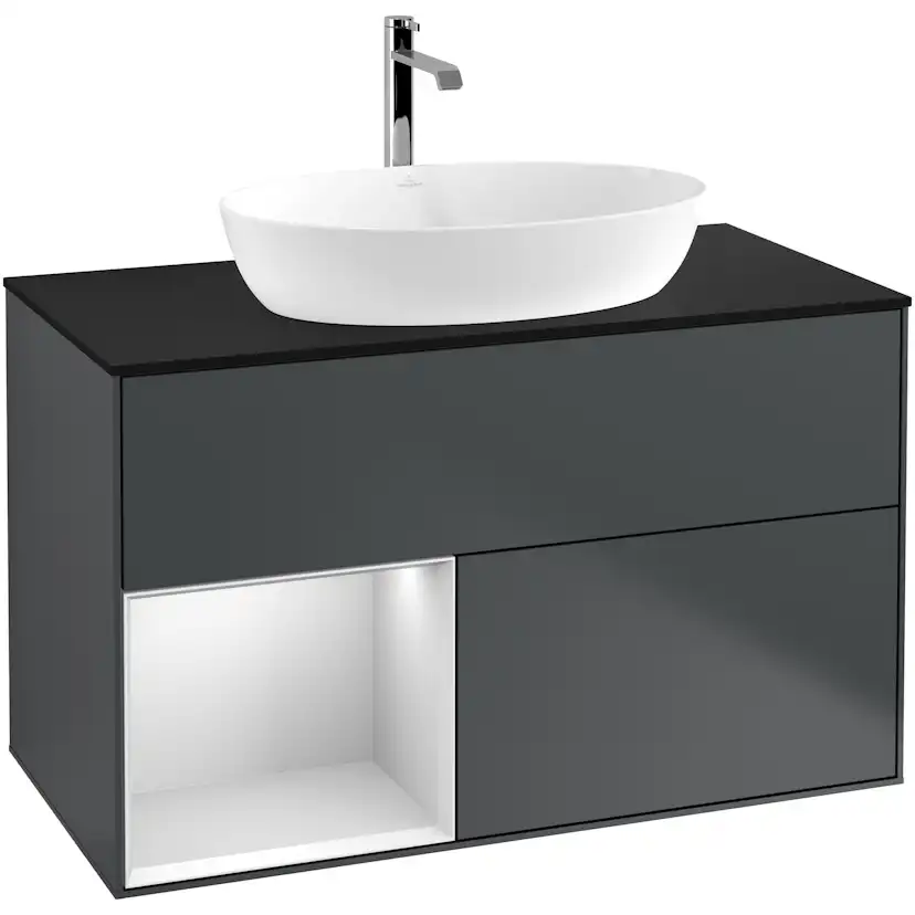 Tvättställsskåp Villeroy & Boch Finion med 2 Lådor Hylla och Bänkskiva för Fristående Tvättställ från Artis & Collaro