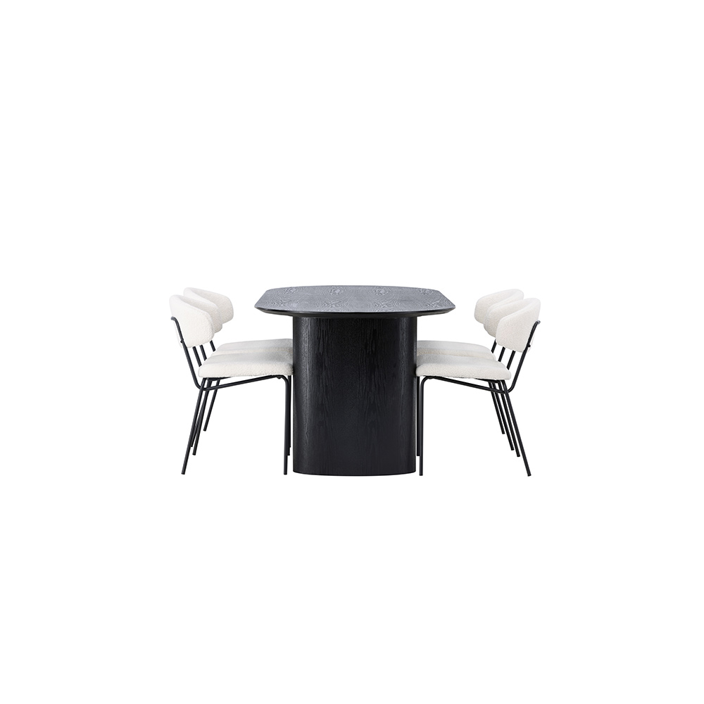 Matgrupp Venture Home Isolde med 4 st Chico stolar