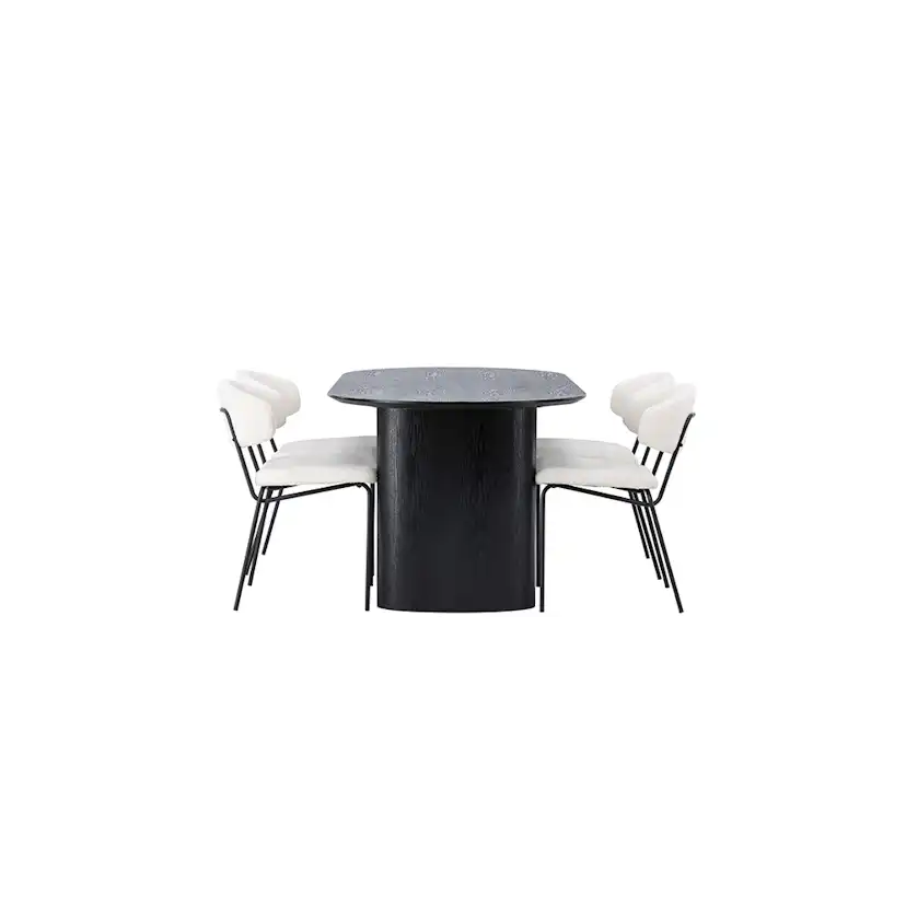 Matgrupp Venture Home Isolde med 4 st Chico stolar
