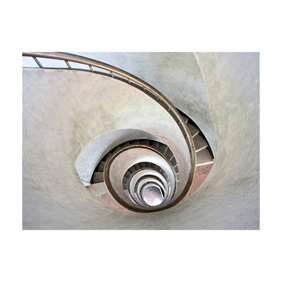 Fototapet Arkiio White Spiral Stairs