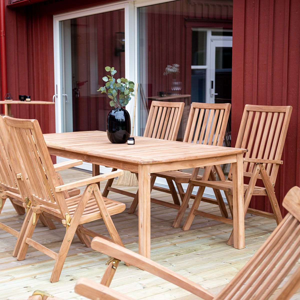 Matgrupp Utomhus Venture Home Mendi med 4 Pave Trädgårdsstolar