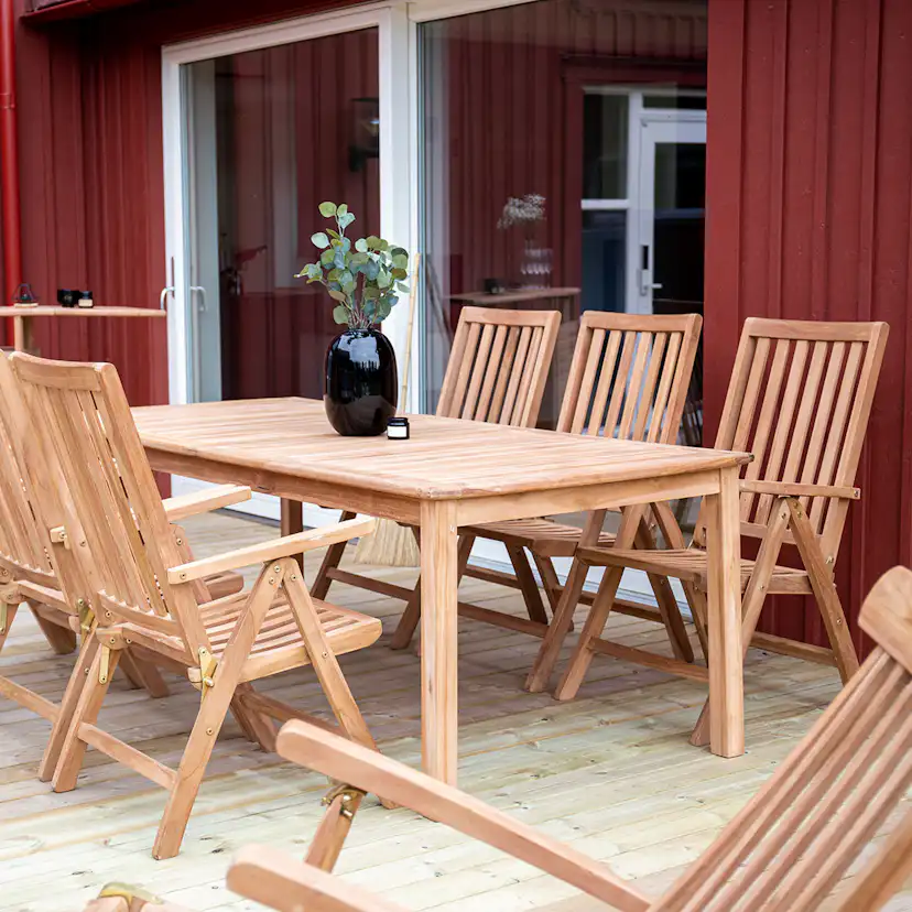 Matgrupp Utomhus Venture Home Mendi med 4 Pave Trädgårdsstolar