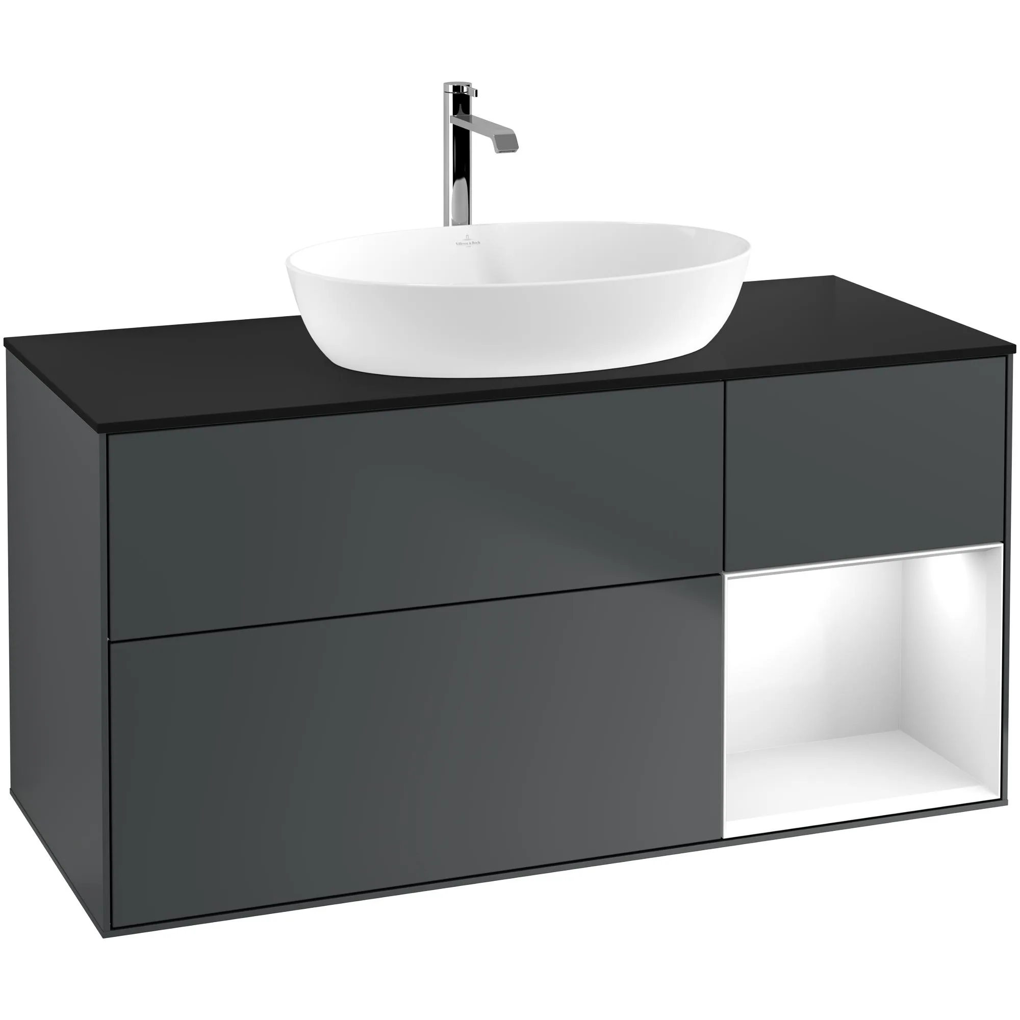 Tvättställsskåp Villeroy & Boch Finion med 3 Lådor Hylla och Bänkskiva för Fristående Tvättställ från Artis & Collaro