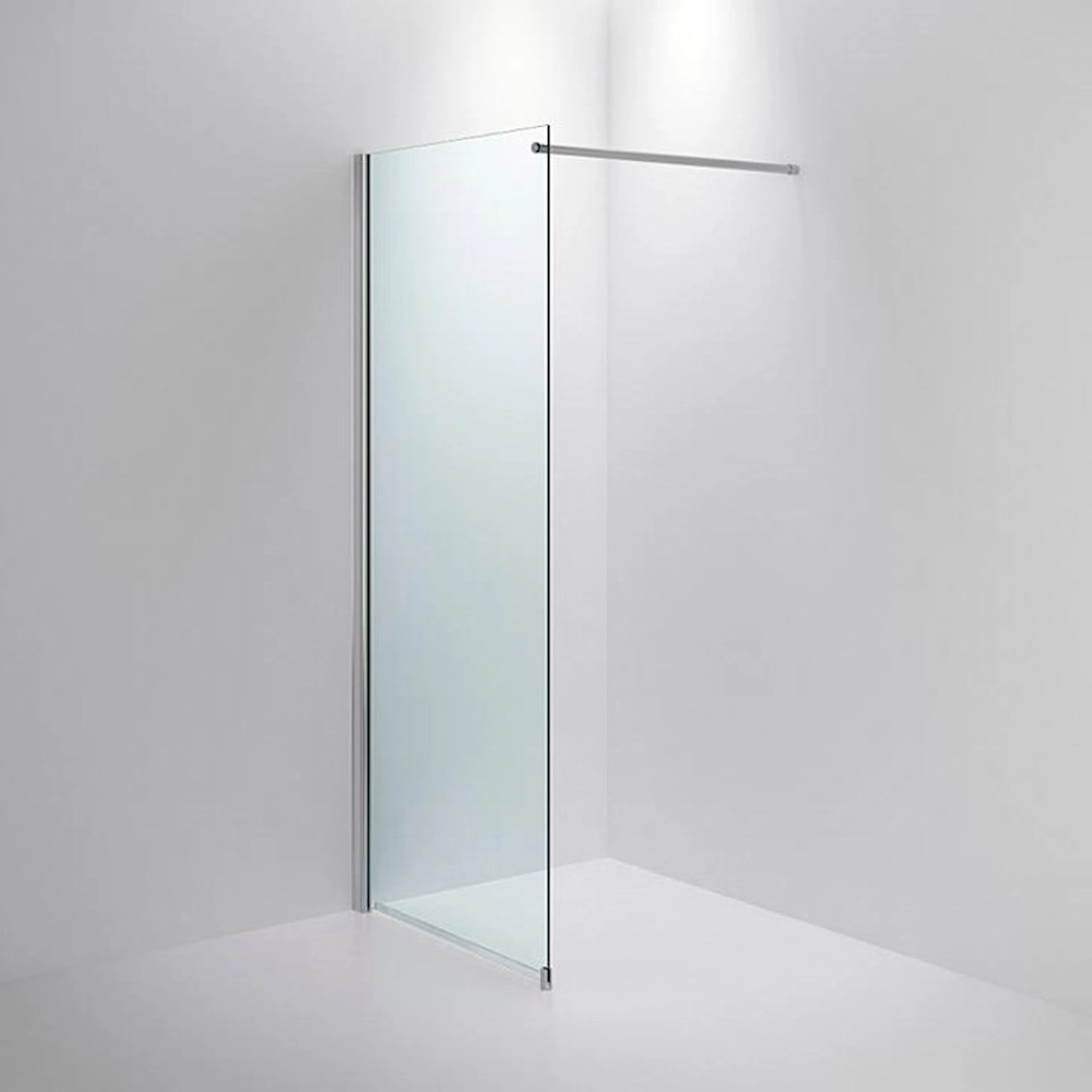 INR BASIC Ramona Klarglas Blank silver 800 - Duschhörna 800 mm