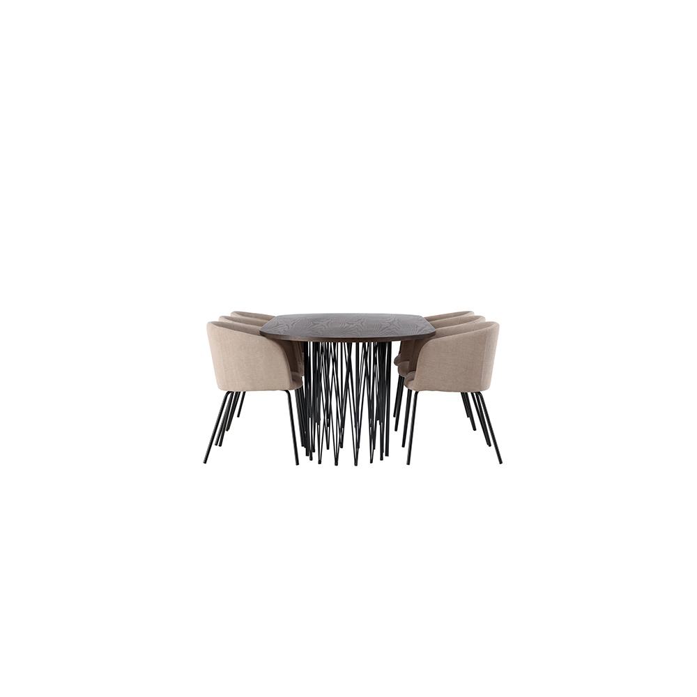 Matgrupp furniture/fashion Stone med 6 Berit Stolar