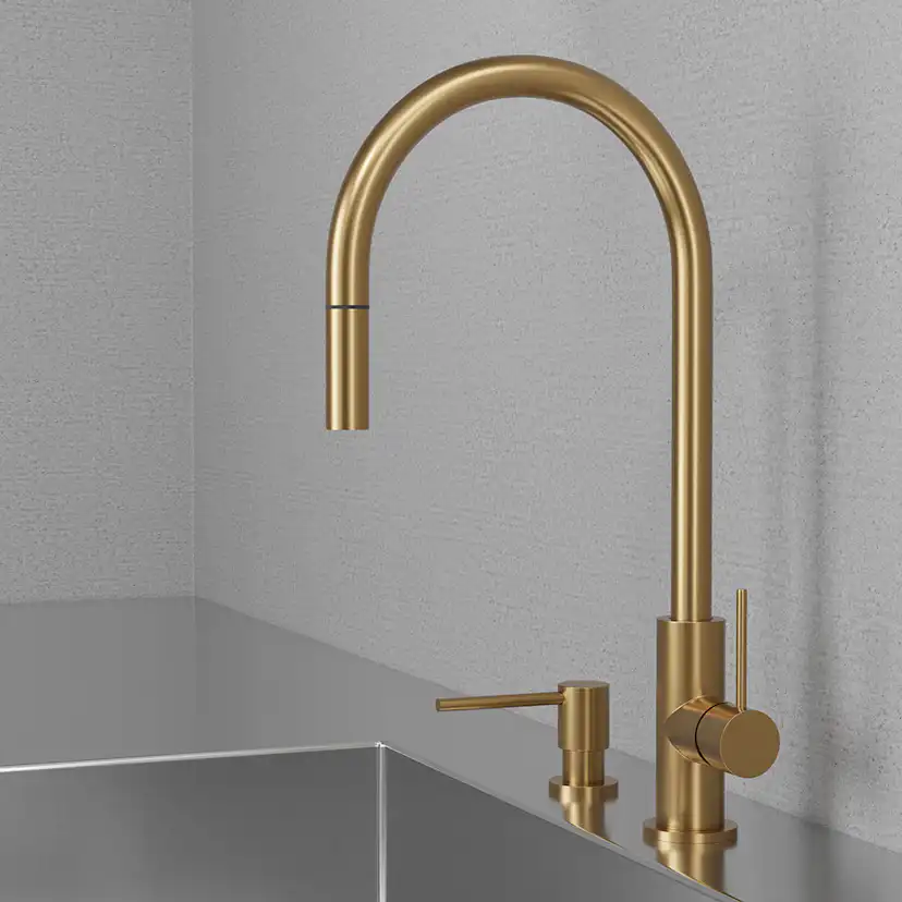 Diskmedelspump Scandtap Steel Clean Dispenser Sand Sand