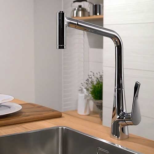 Köksblandare Hansgrohe Metris Select 320 med Utdragbar Pip Krom