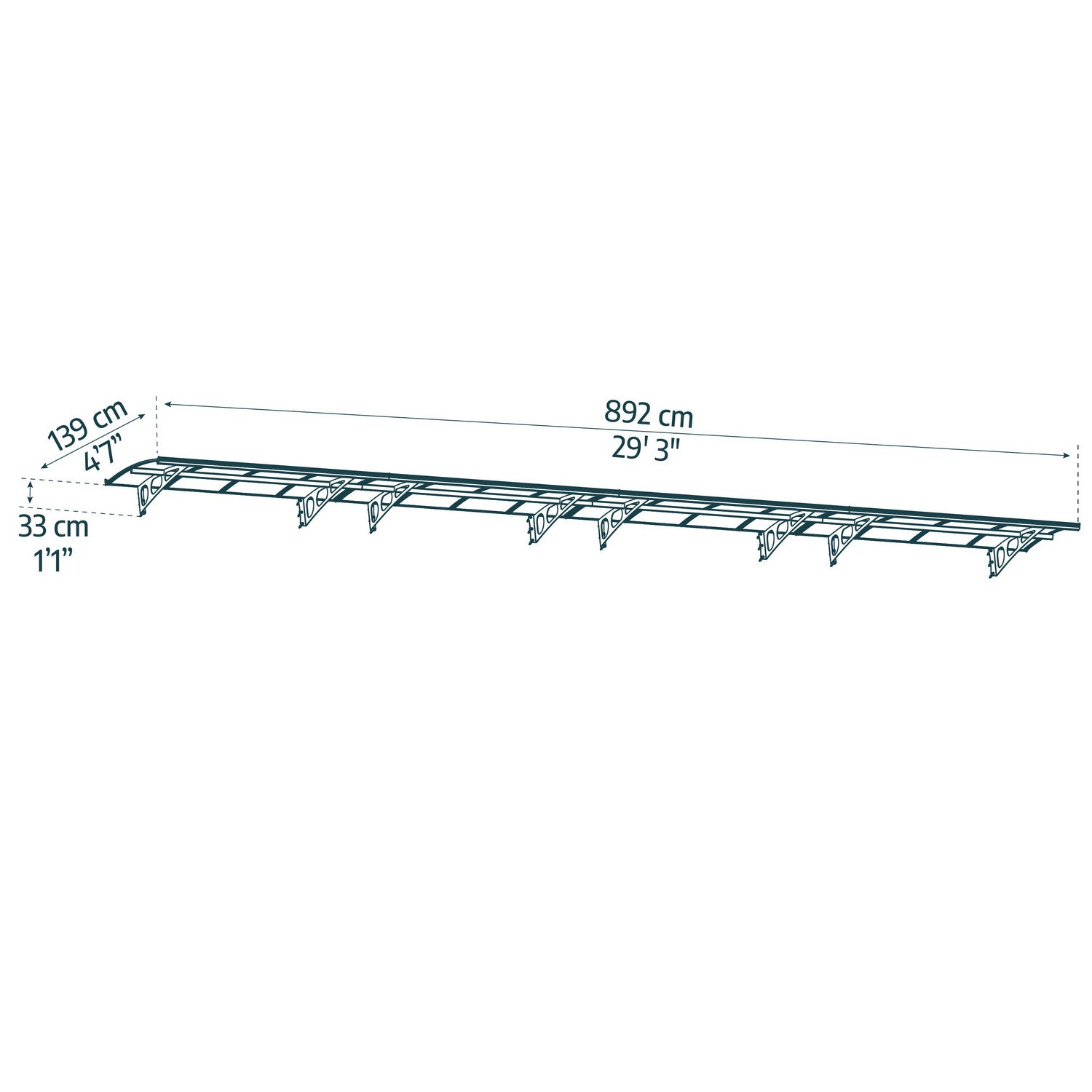 Entrétak Canopia by Palram Bordeaux 1,4 X 8,9 m