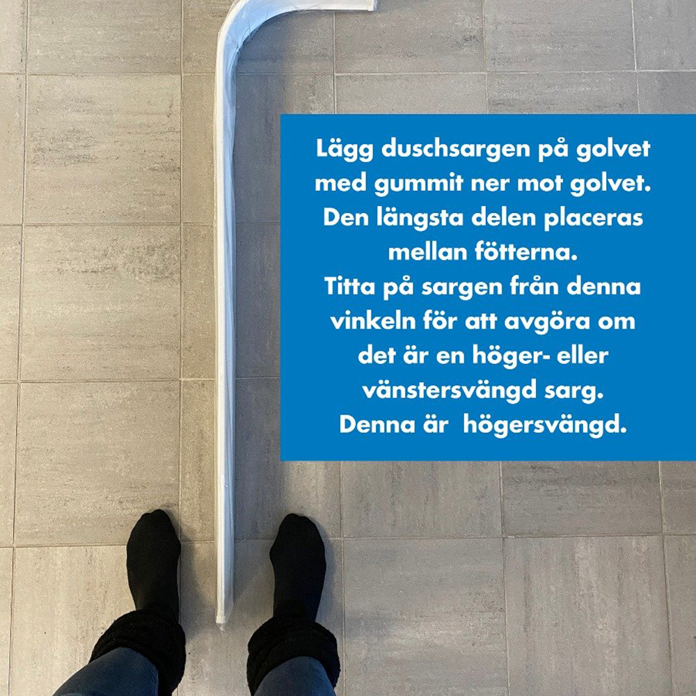 Duschsarg Leif Arvidsson 160x100 cm