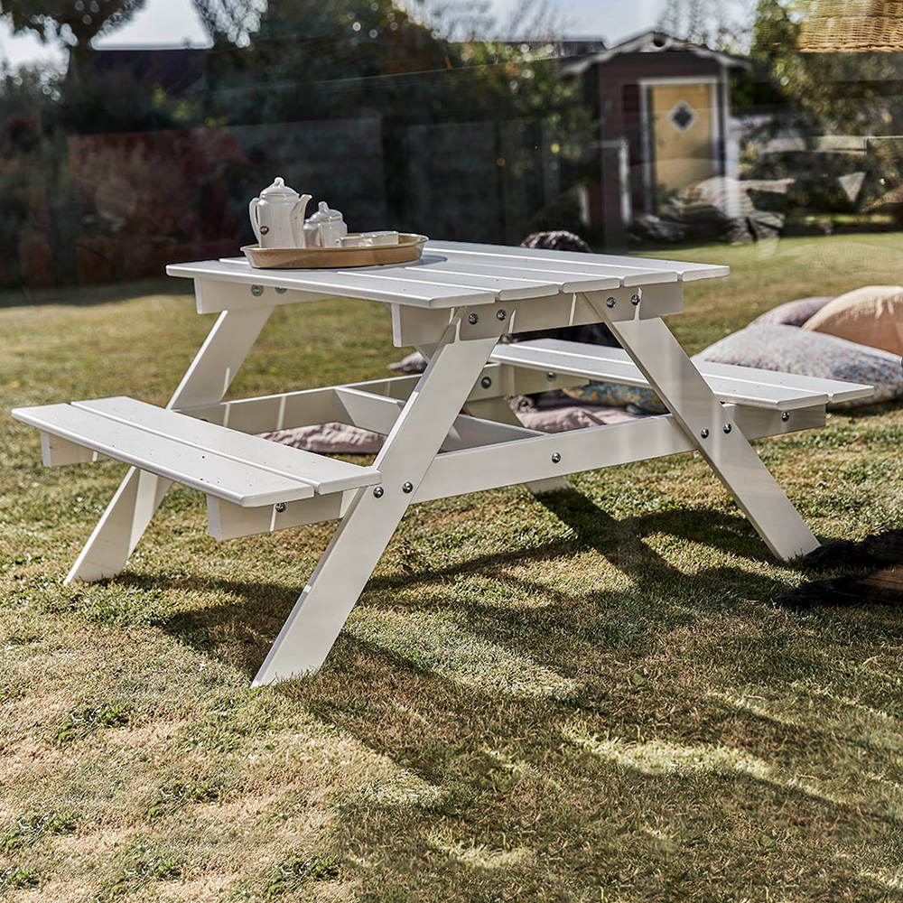 Barngrupp Picnic mini vitlaserad furu Vit