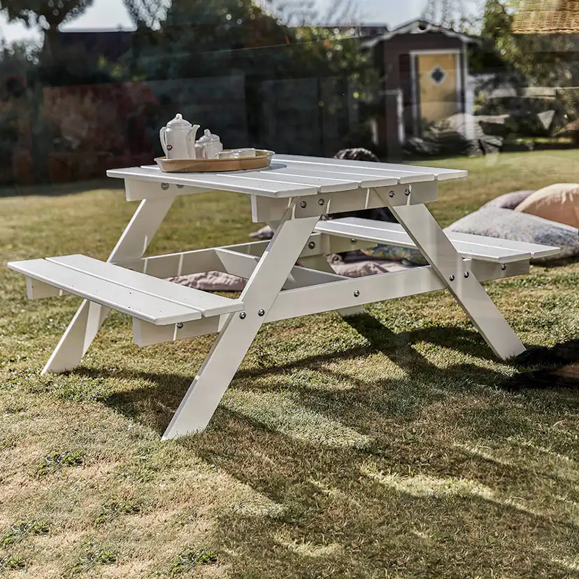 Barngrupp Picnic mini vitlaserad furu Vit