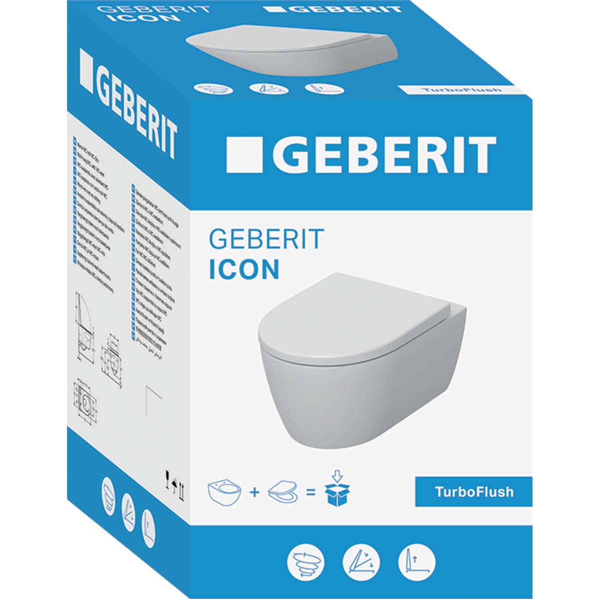Vägghängd Toalettstol Geberit iCon Rimfree Turboflush