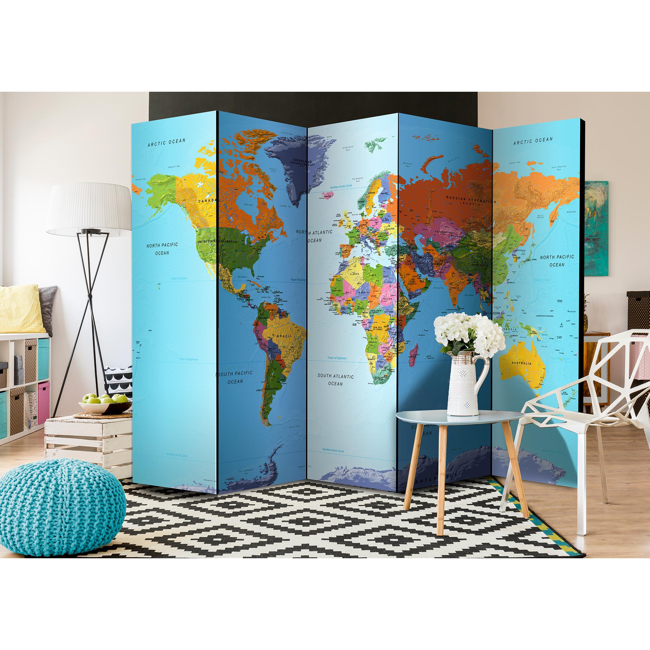 Rumsavdelare Arkiio Colourful Geography 225x172 cm