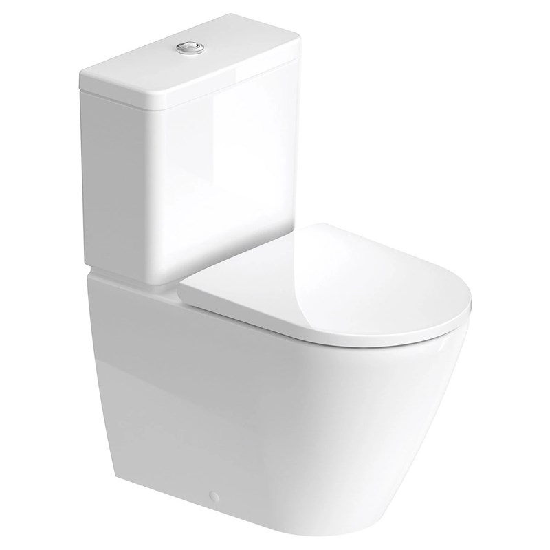 Toalettstol Duravit D-Neo 200209 Rimless med Mjukstängande Hårdsits