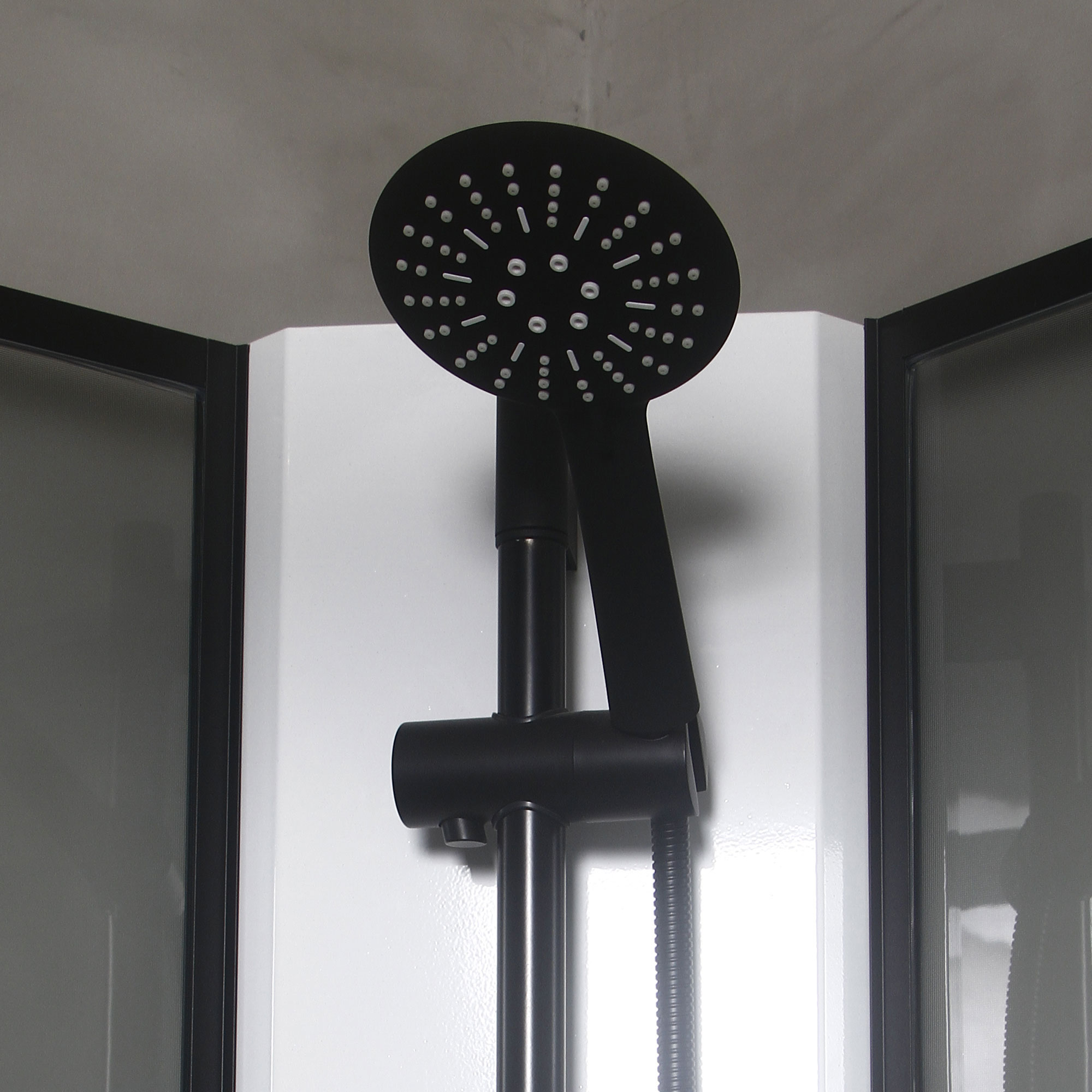 Duschkabin Bathlife Betrakta 90x90 Svart/Vit