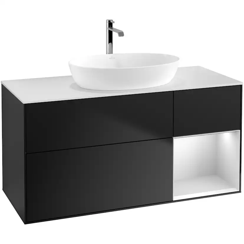 Tvättställsskåp Villeroy & Boch Finion med 3 Lådor Hylla och Bänkskiva för Fristående Tvättställ från Artis & Collaro