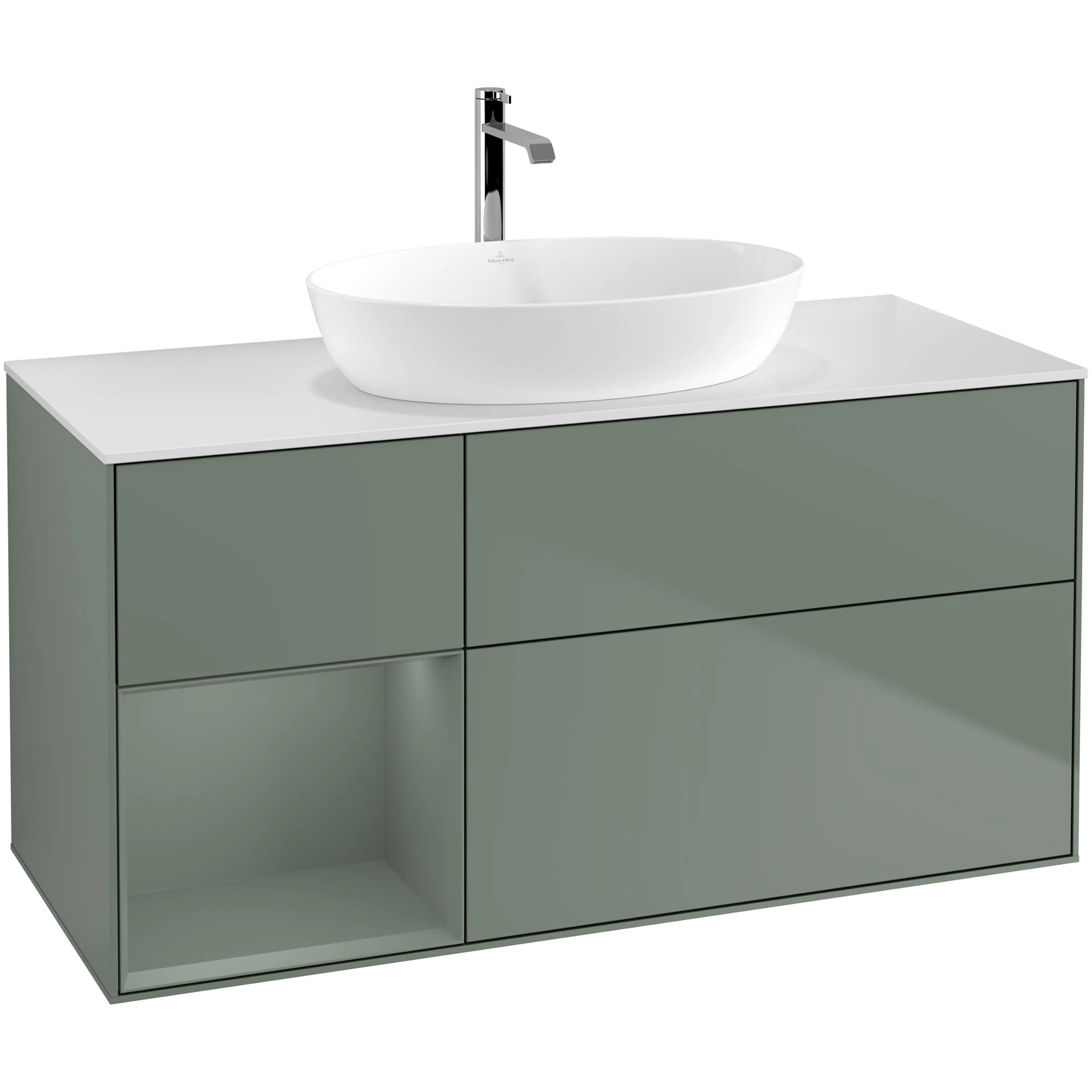 Tvättställsskåp Villeroy & Boch Finion med 3 Lådor Hylla och Bänkskiva för Fristående Tvättställ från Artis & Collaro