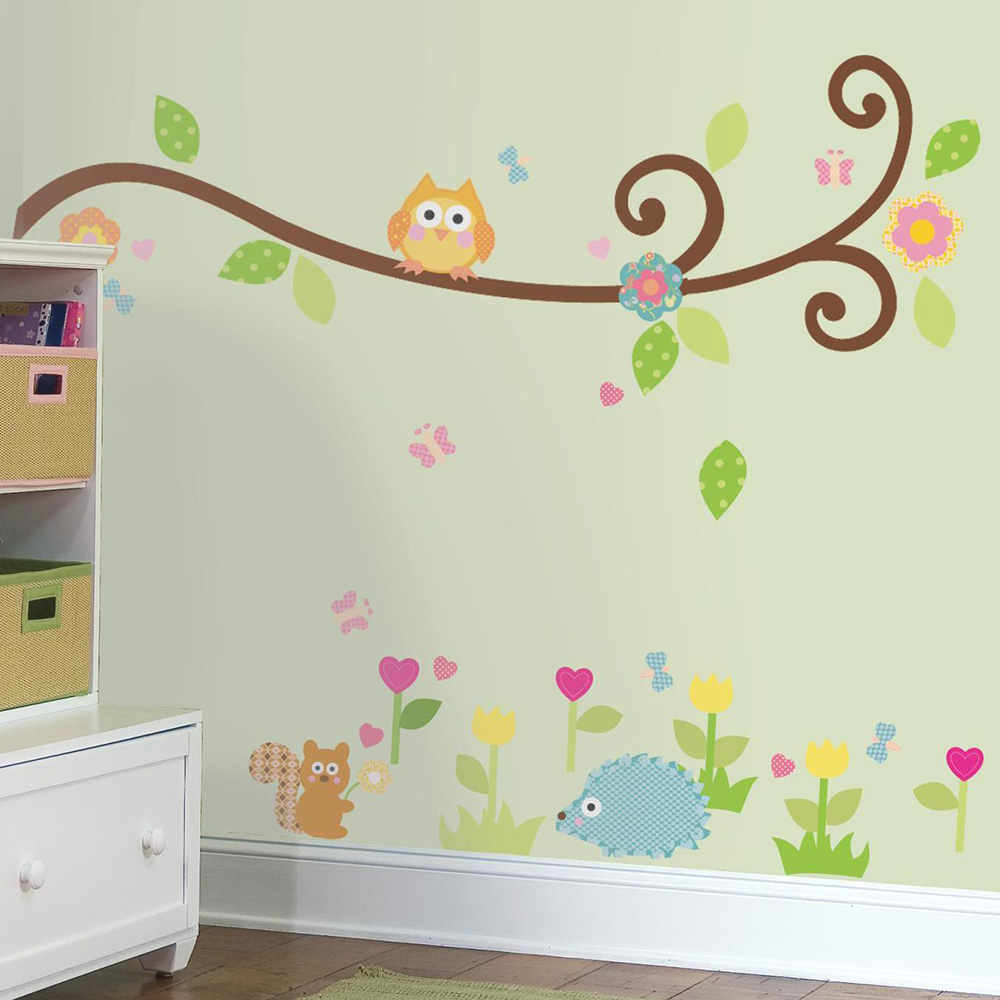 Väggdekor RoomMates Happi Scroll Branch