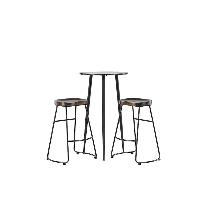 Matgrupp Venture Home Plaza Ø60 cm med 2 st Ozark stolar