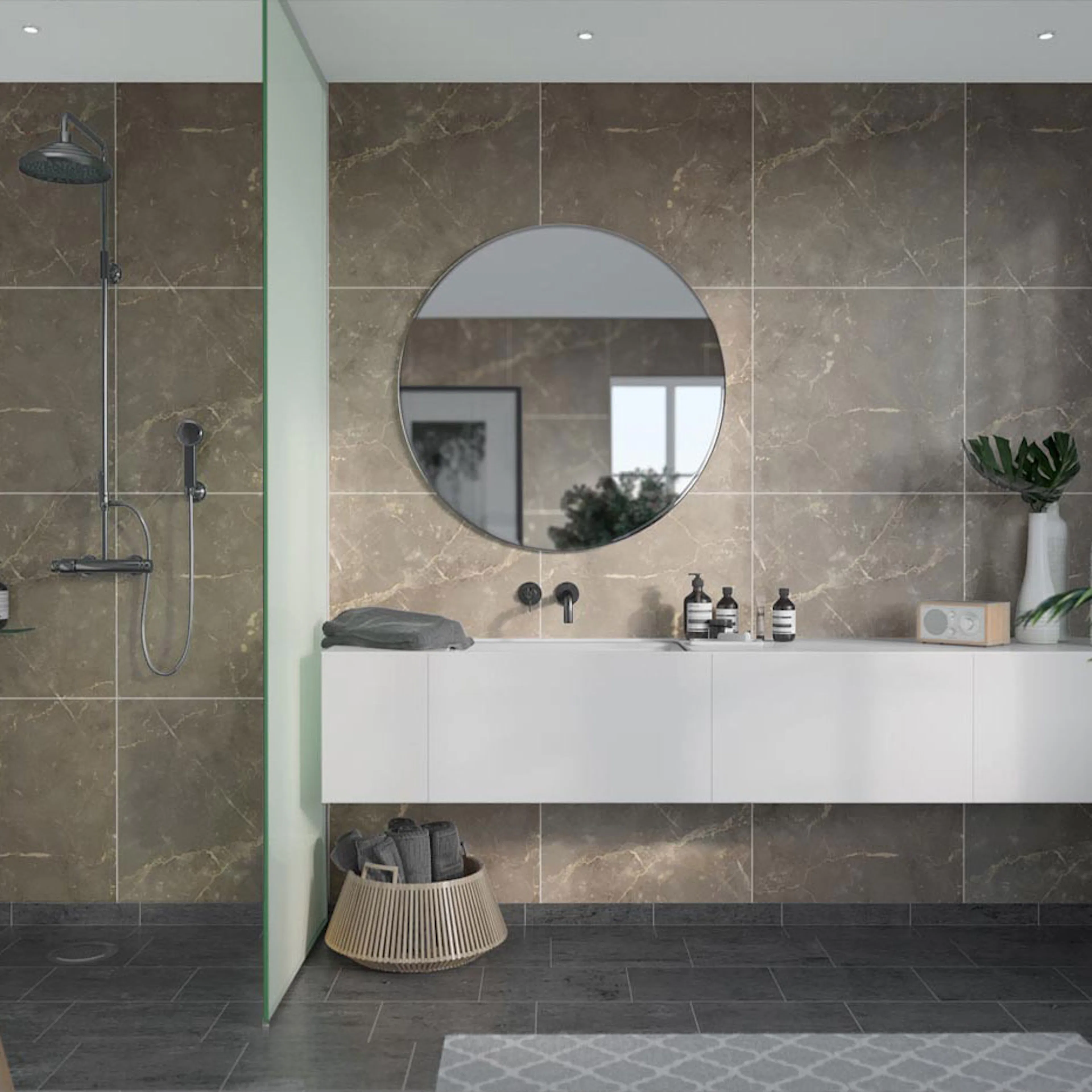 Våtrumsskiva Fibo Golden Brown Marble 2278-M6060S