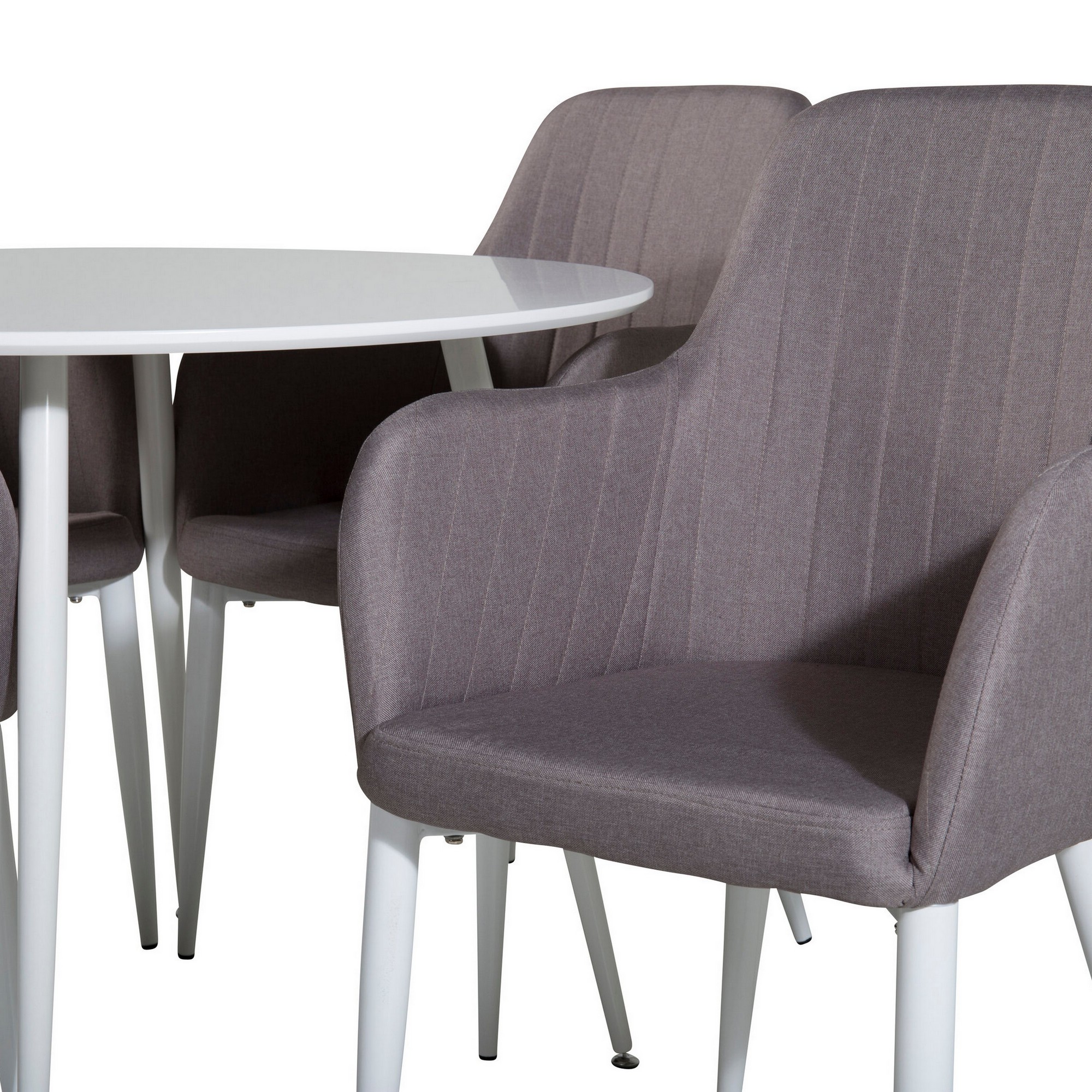 Matgrupp Venture Home Plaza Runt Matbord Ø100 cm & 4 Comfort Stolar