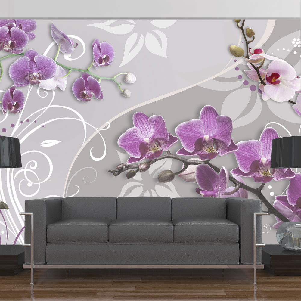 Fototapet Arkiio Flight Of Purple Orchids