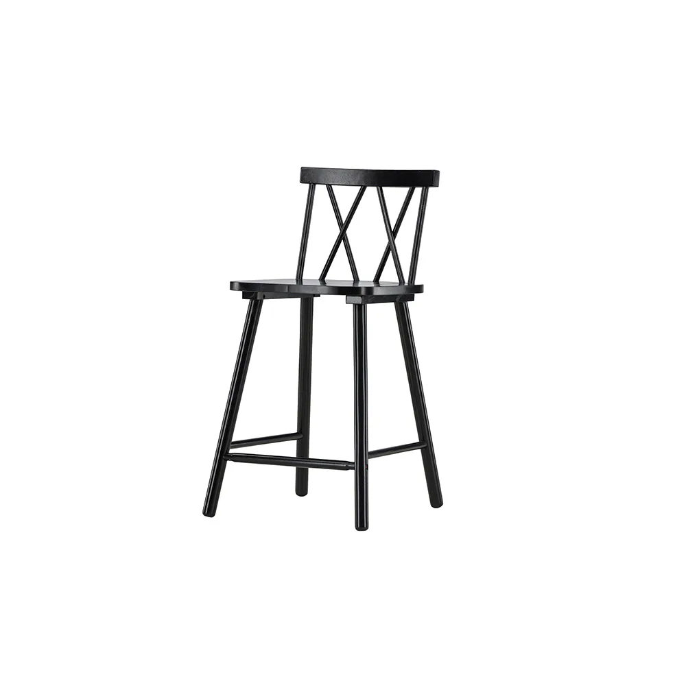 Mollöström Bar Chair - Black / Black Wood Svart