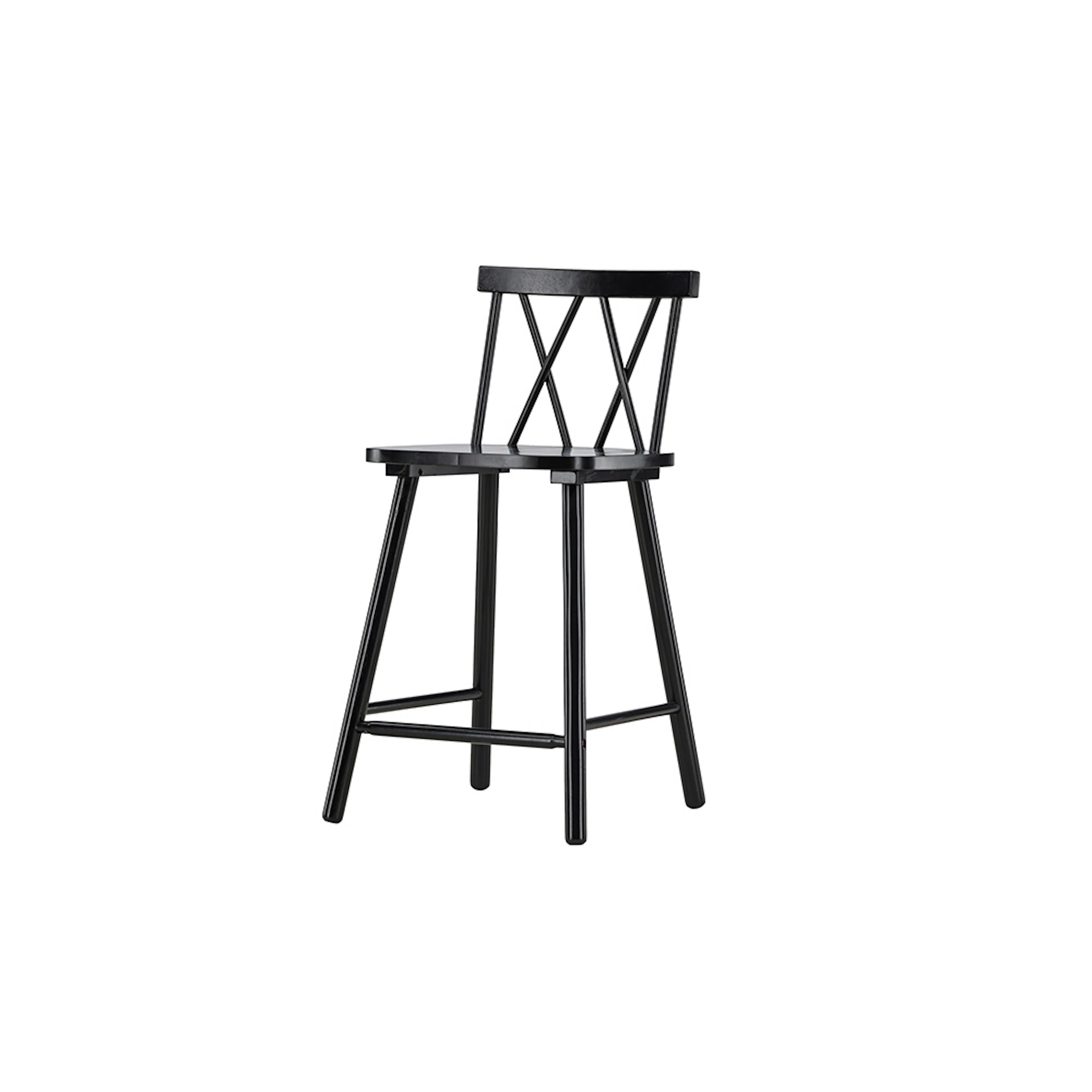 Mollöström Bar Chair - Black / Black Wood Svart