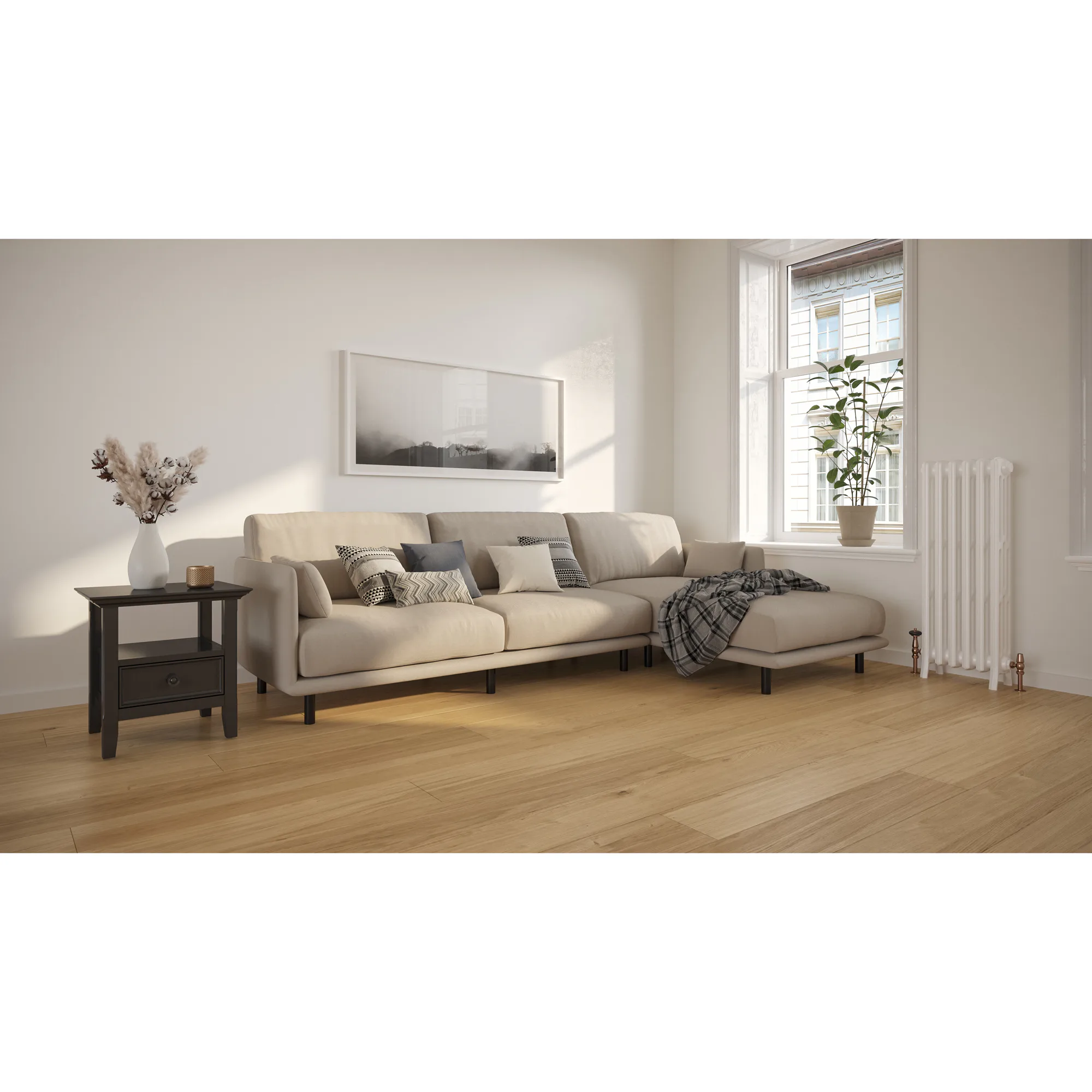 Trägolv Bjelin Härdad Ek Vista Natural Mattlack Multistrip