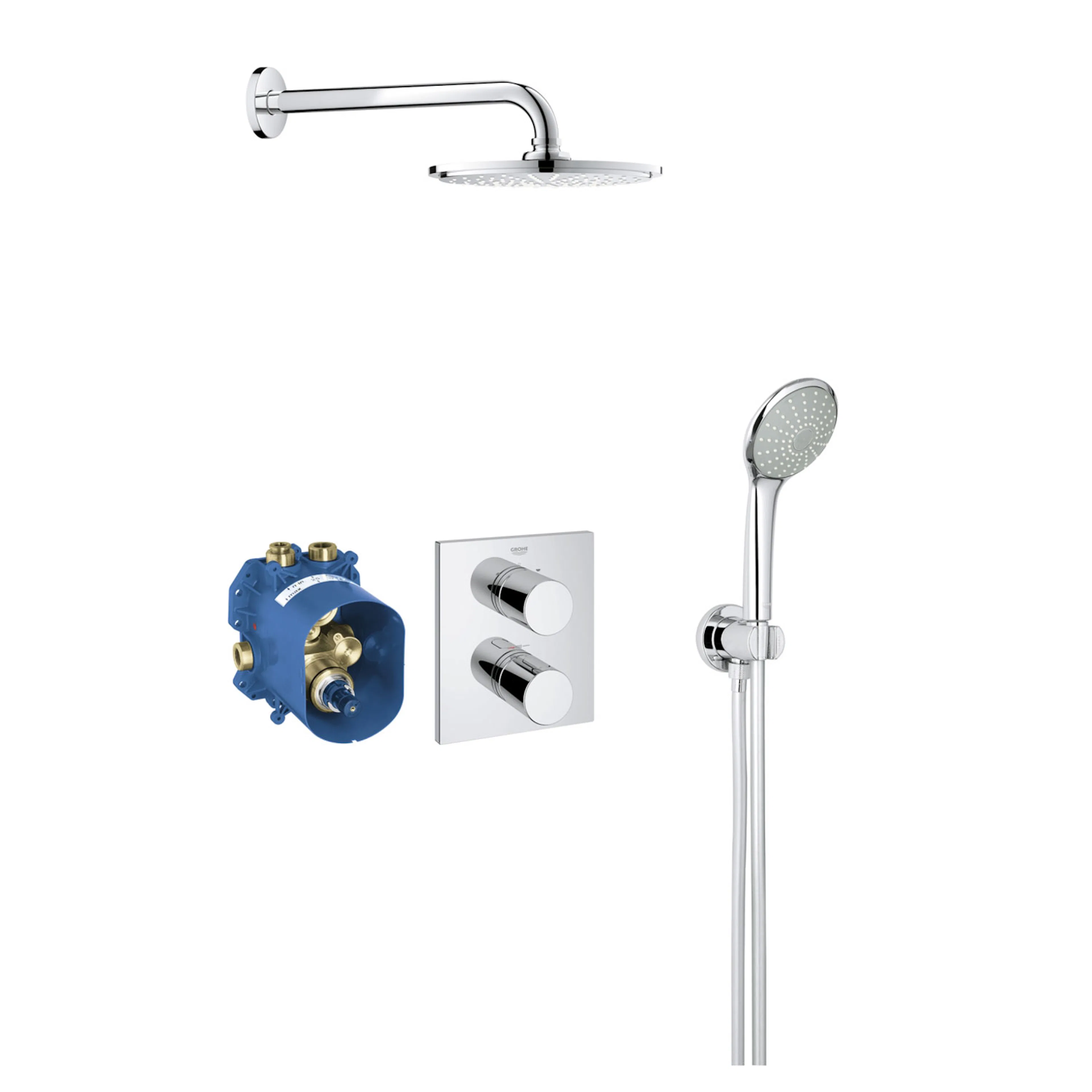 Takduschset Grohe Grohtherm 3000 Cosmopolitan 34408 för Inbyggnad