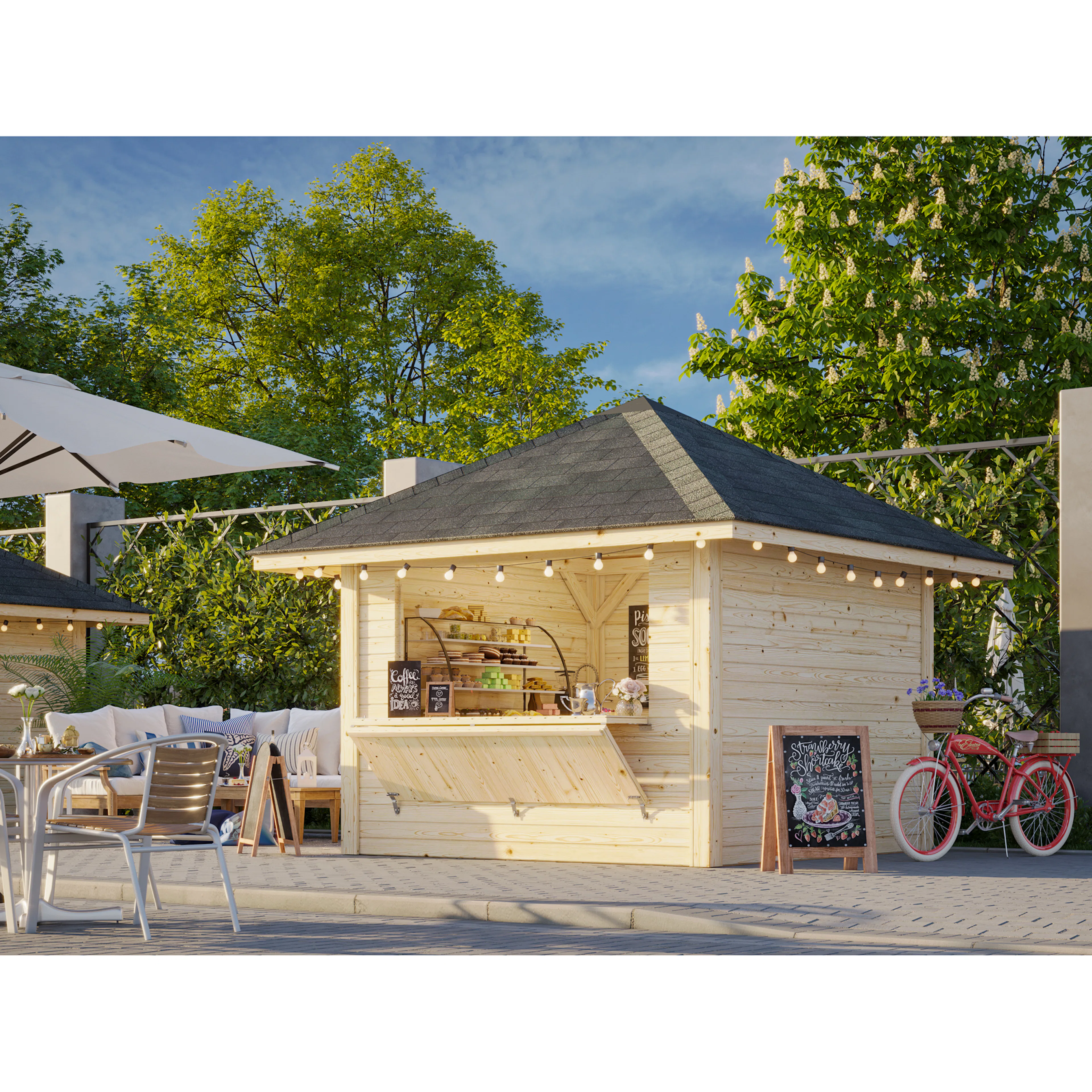 Kiosk Palmako Bianca 8,3 m2 Set 104