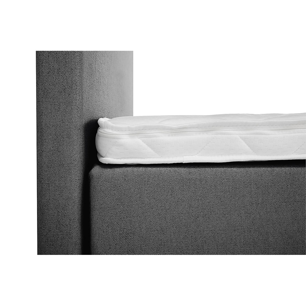 Lucky Komplett Sängpaket 180x200 Skum Slät Sänggavel Svart, Lucky Stor Nackkudde, Fast Skum