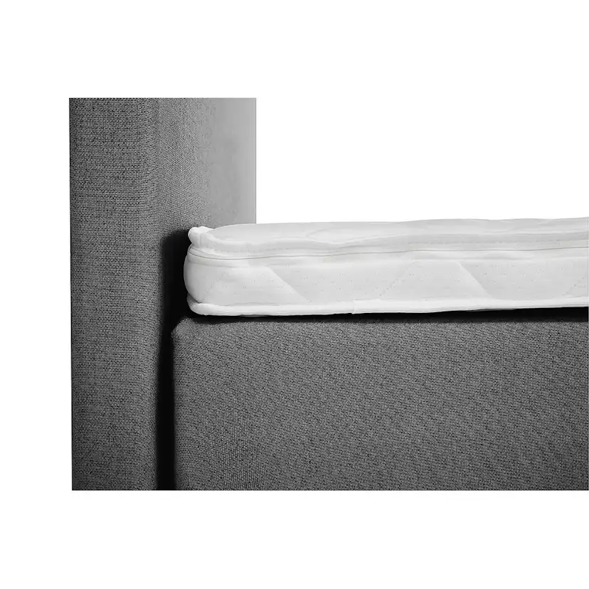 Lucky Komplett Sängpaket 180x200 Skum Slät Sänggavel Svart, Lucky Stor Nackkudde, Fast Skum