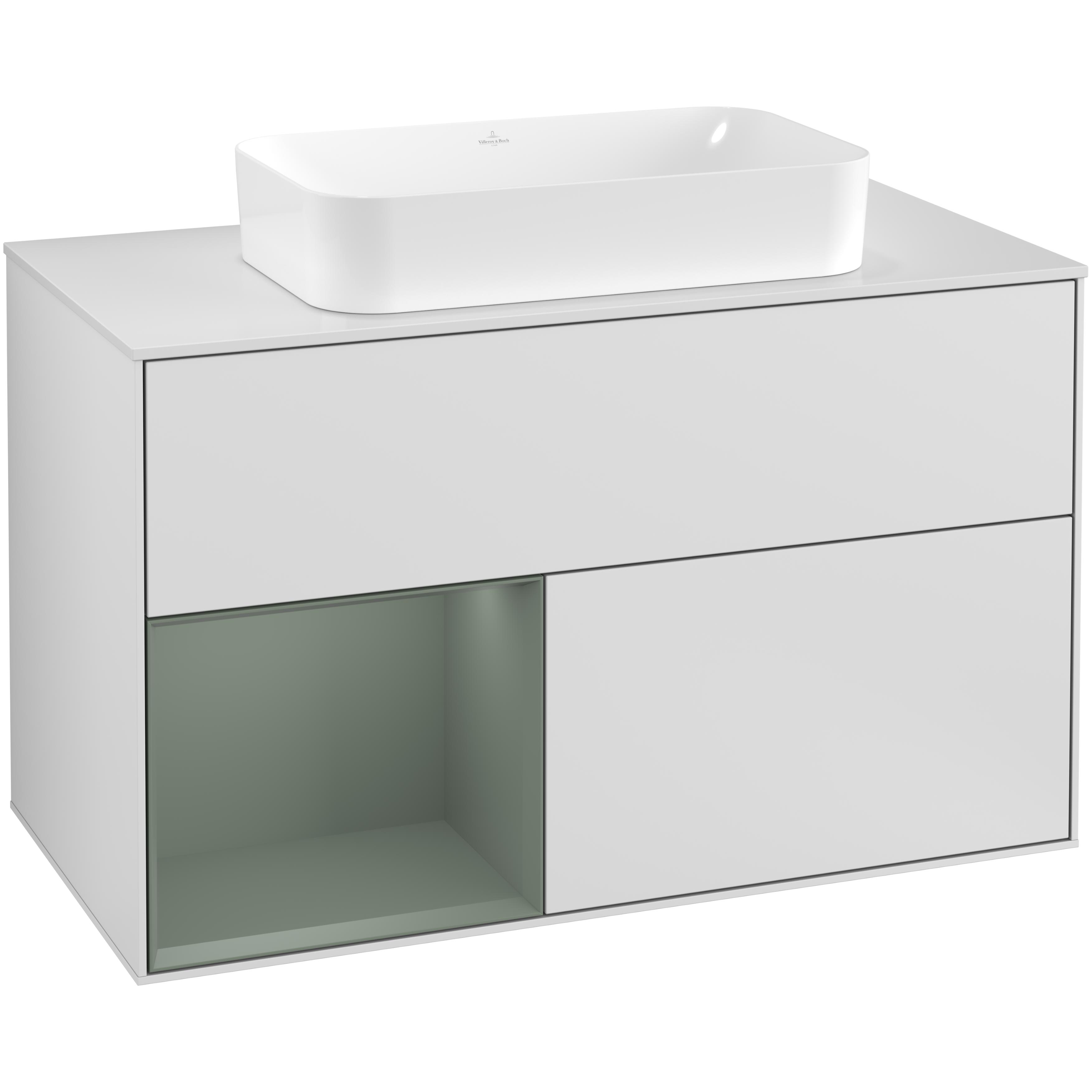 Tvättställsskåp Villeroy & Boch Finion med 2 Lådor Hylla och Bänkskiva för Fristående Tvättställ
