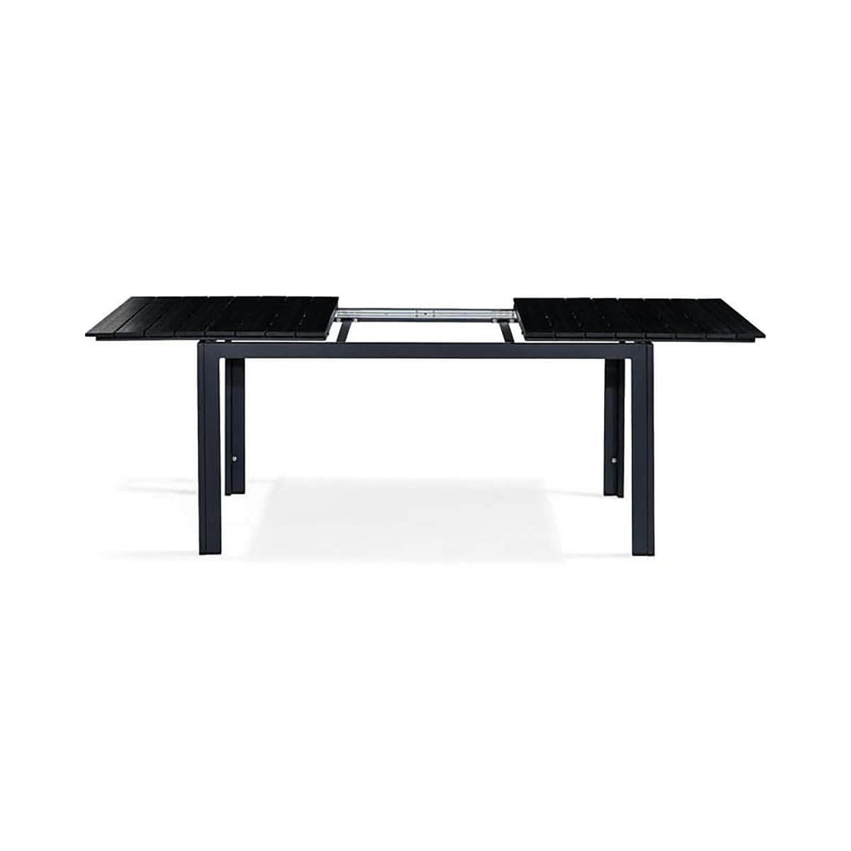 Trädgårdsbord Comfort Garden Tunis, Svart Förlängningsbart Utebord 90x160-220 cm i Aluminium/Aintwood