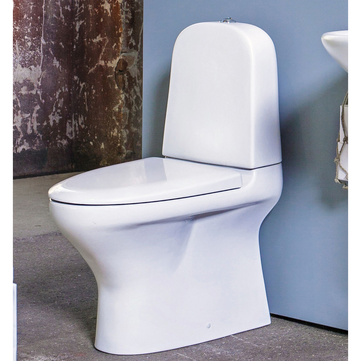 Toalettstol Gustavsberg Estetic 8300 Hygienic Flush för Limn Vit, Mjukstängande Hårdsits Vit