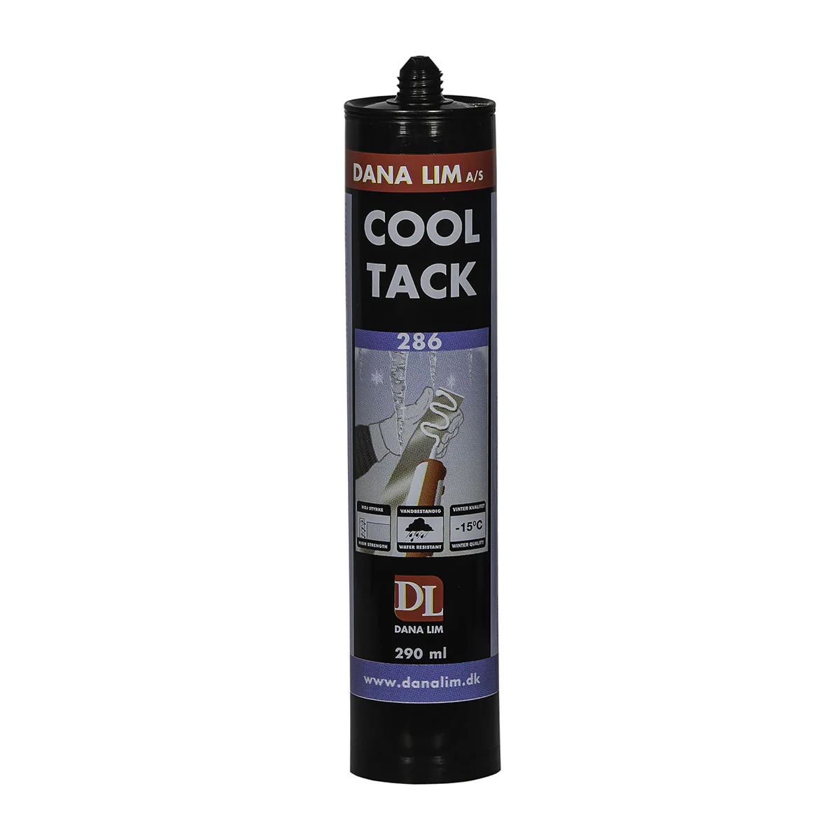 Montagelim Danalim Cool Tack 286 Vit 290ml - Starkt väderbeständigt lim