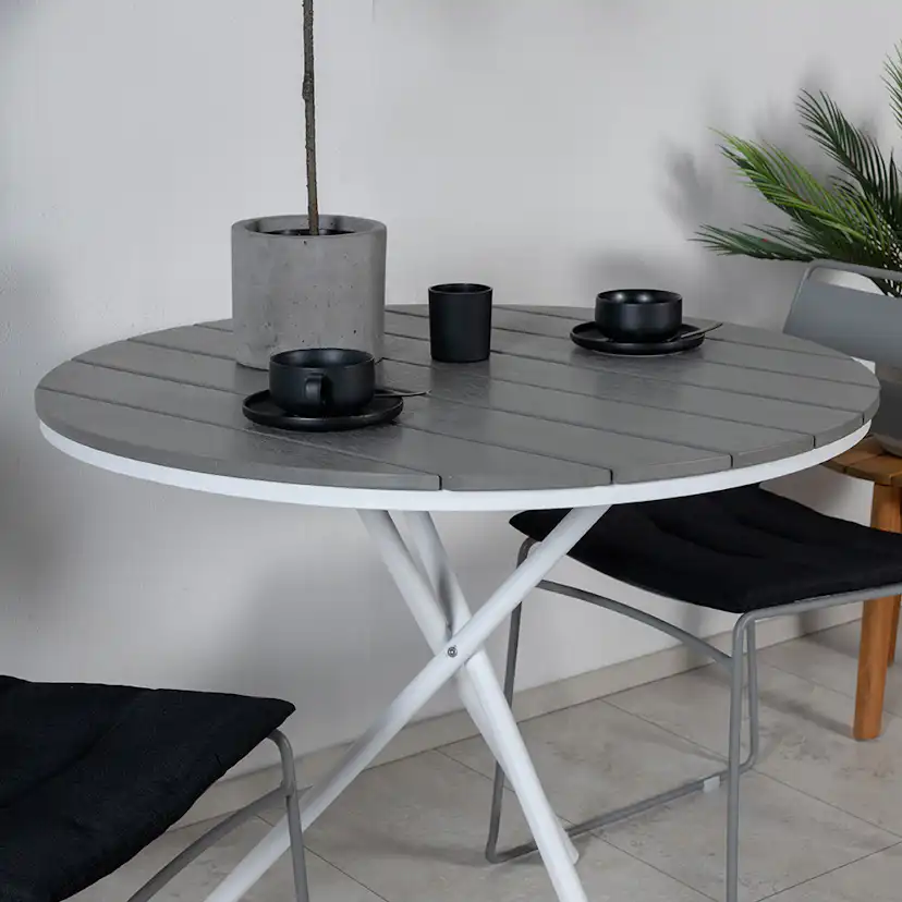 Matgrupp Venture Home Pandi Rund med 2 Liva Stolar