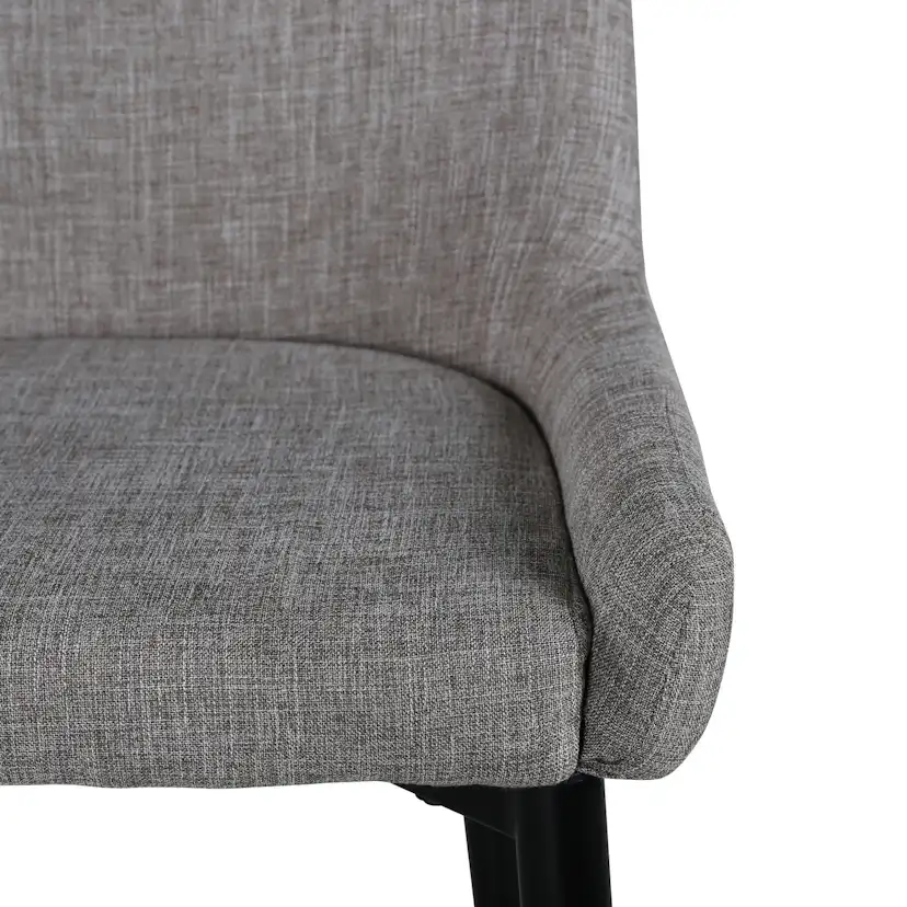 Plaza Bar Chair - Black / Beige Fabric (Polyester linen ) Beige/Svart