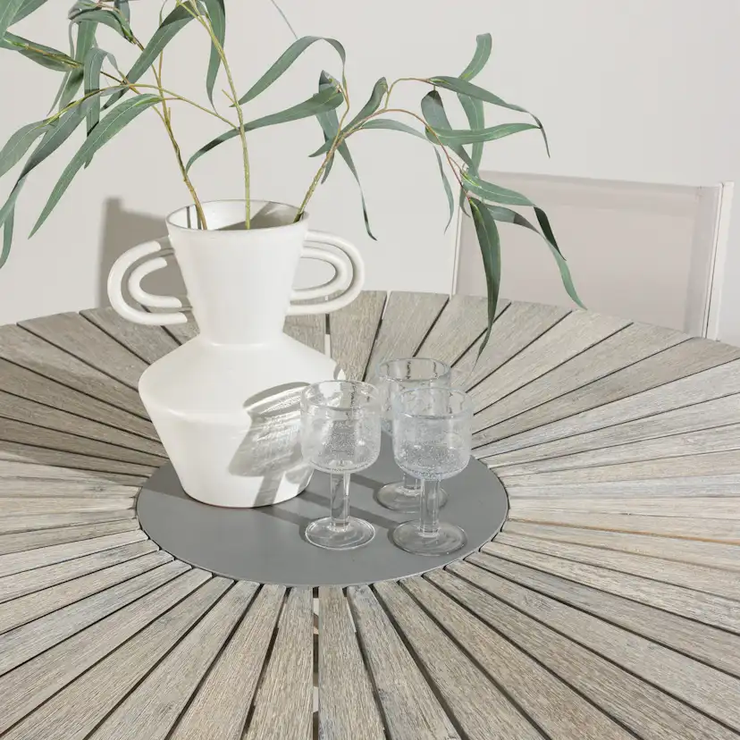 Utebord Venture Home Rives Ø150 cm, Runt Träbord för Utomhusbruk