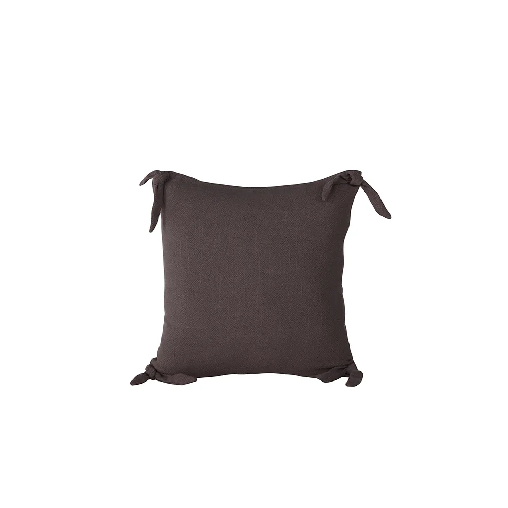 Nora Cushion Cover Linen Viscouse - Dark Grey Mörkgrå