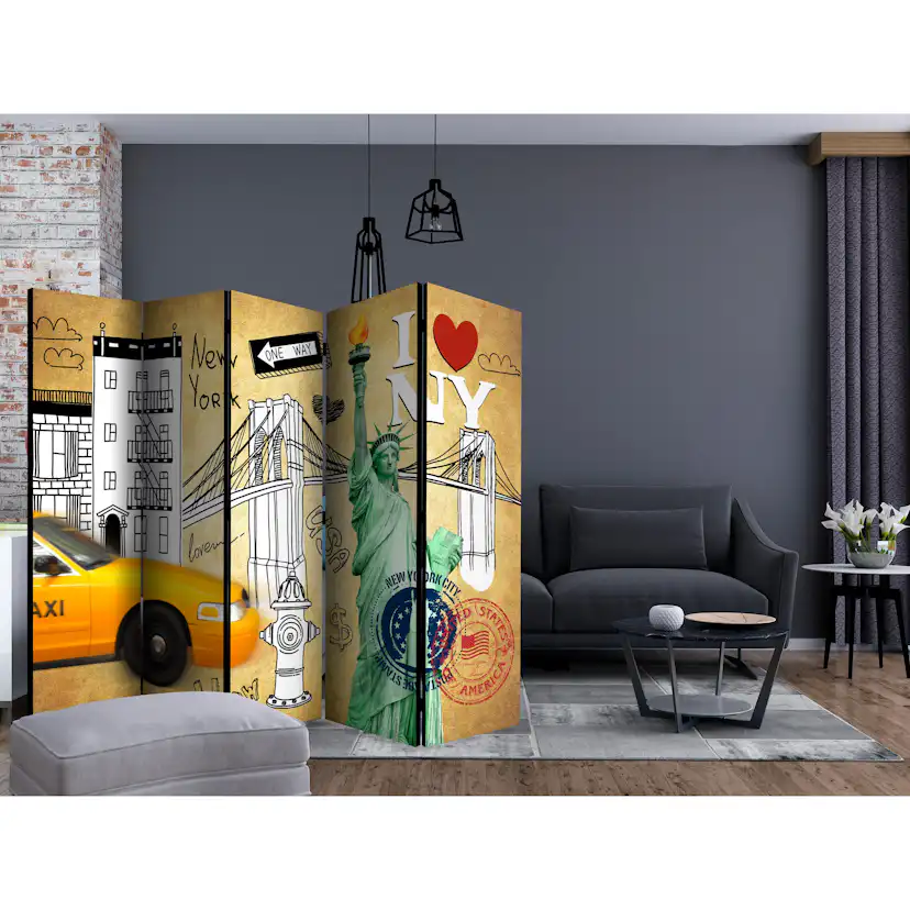 Rumsavdelare Arkiio One Way New York II 225x172 cm