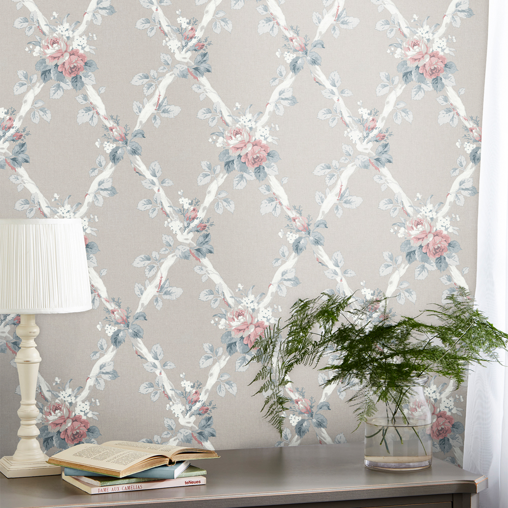 Tapet Laura Ashley Elwyn Grå