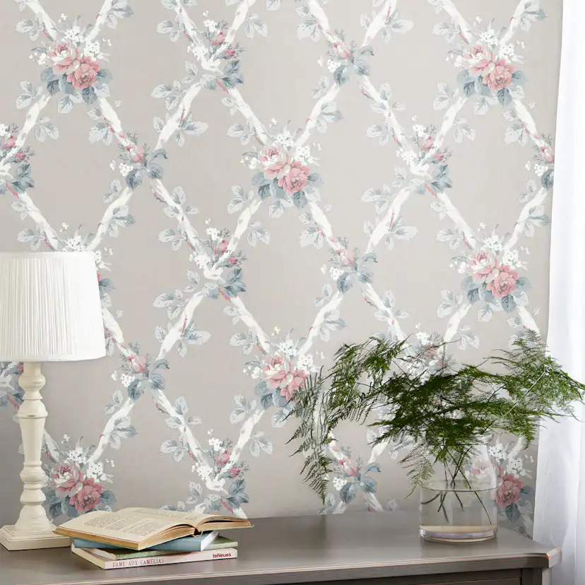 Tapet Laura Ashley Elwyn Grå