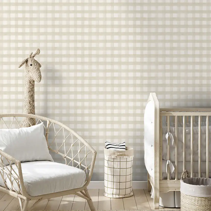 Tapet Holden Dream Catcher Watercolour Gingham Beige 13290