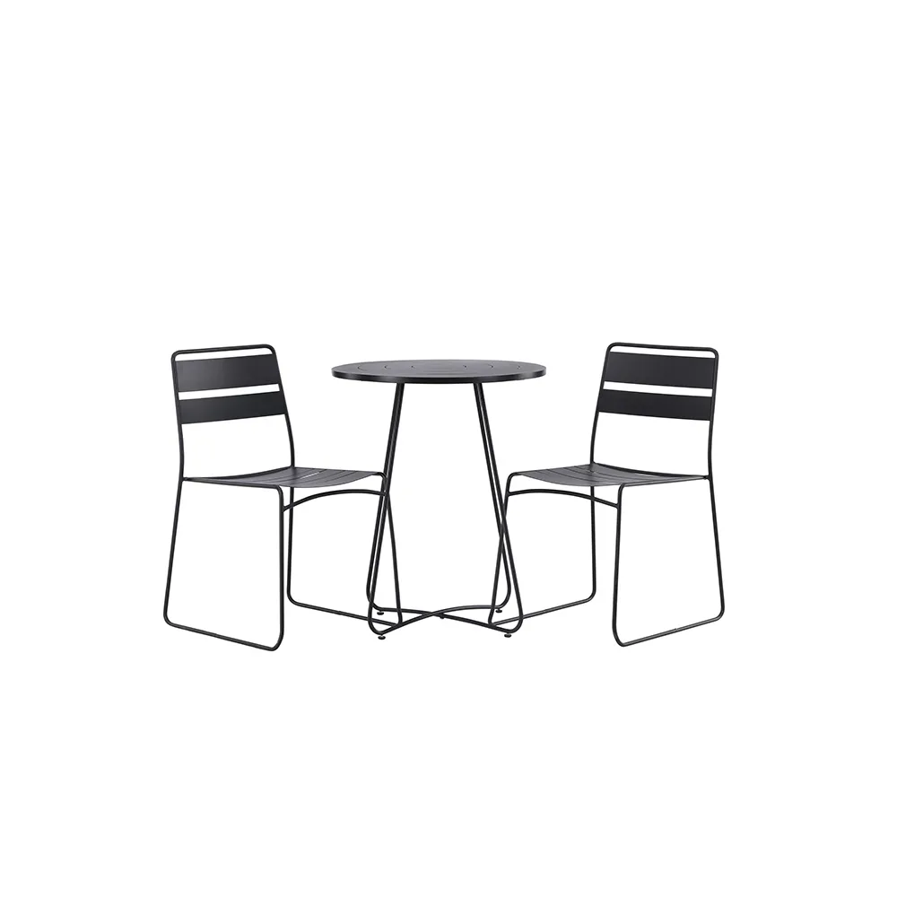 Bacong Cafetable Stål - Black / Round ø60** +Lina Dining Cha Svart