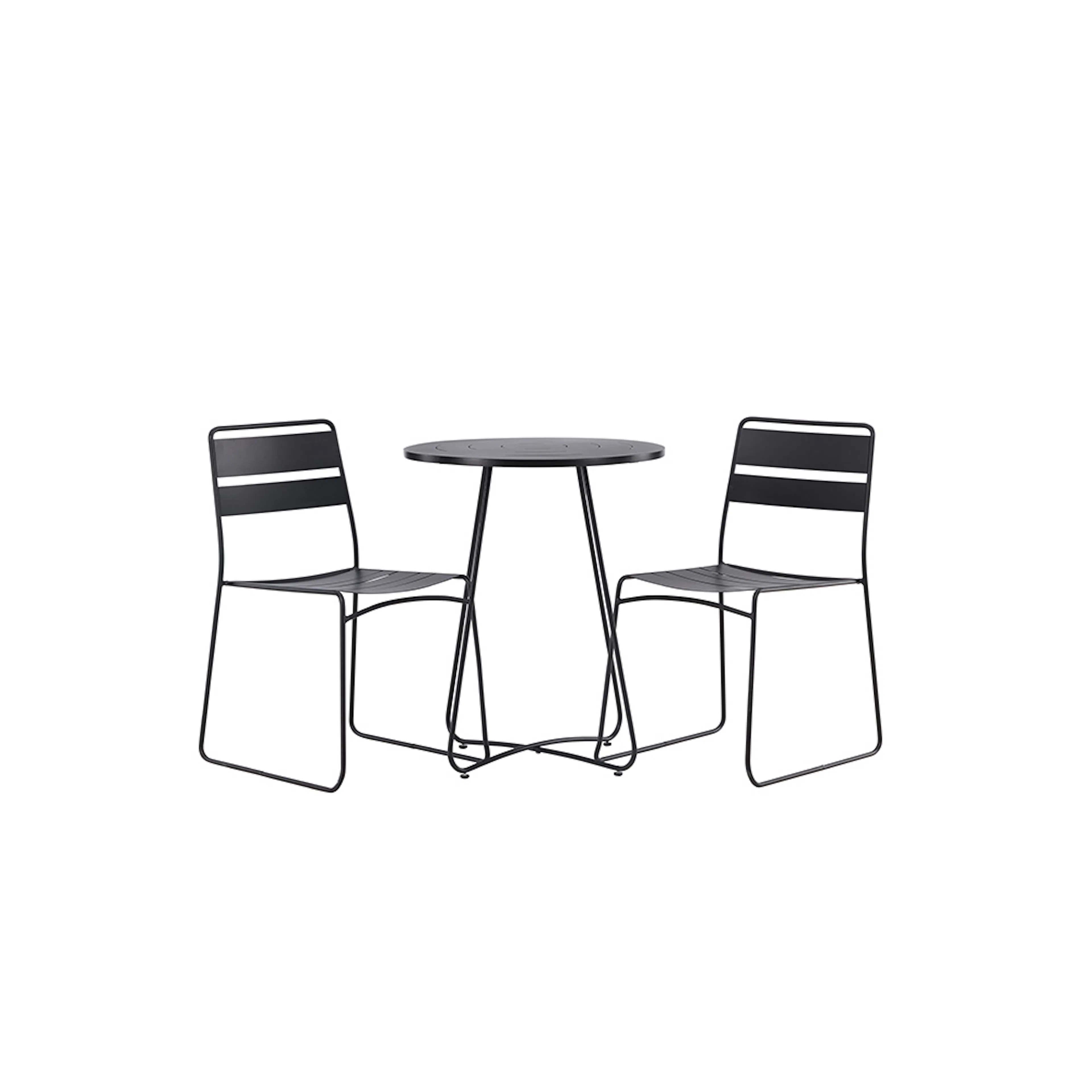 Bacong Cafetable Stål - Black / Round ø60** +Lina Dining Cha Svart