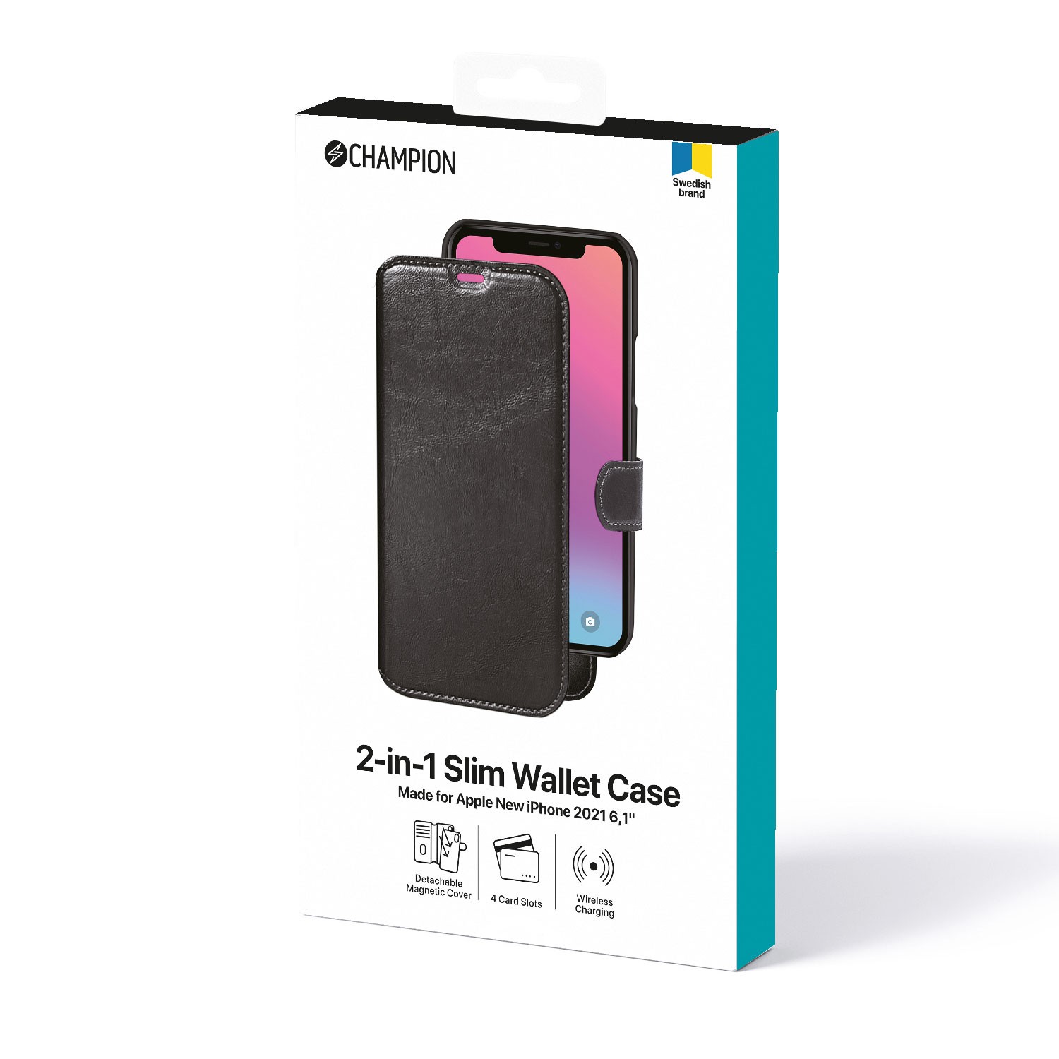 Mobilskal Champion 2-in-1 Slim wallet iPhone 13